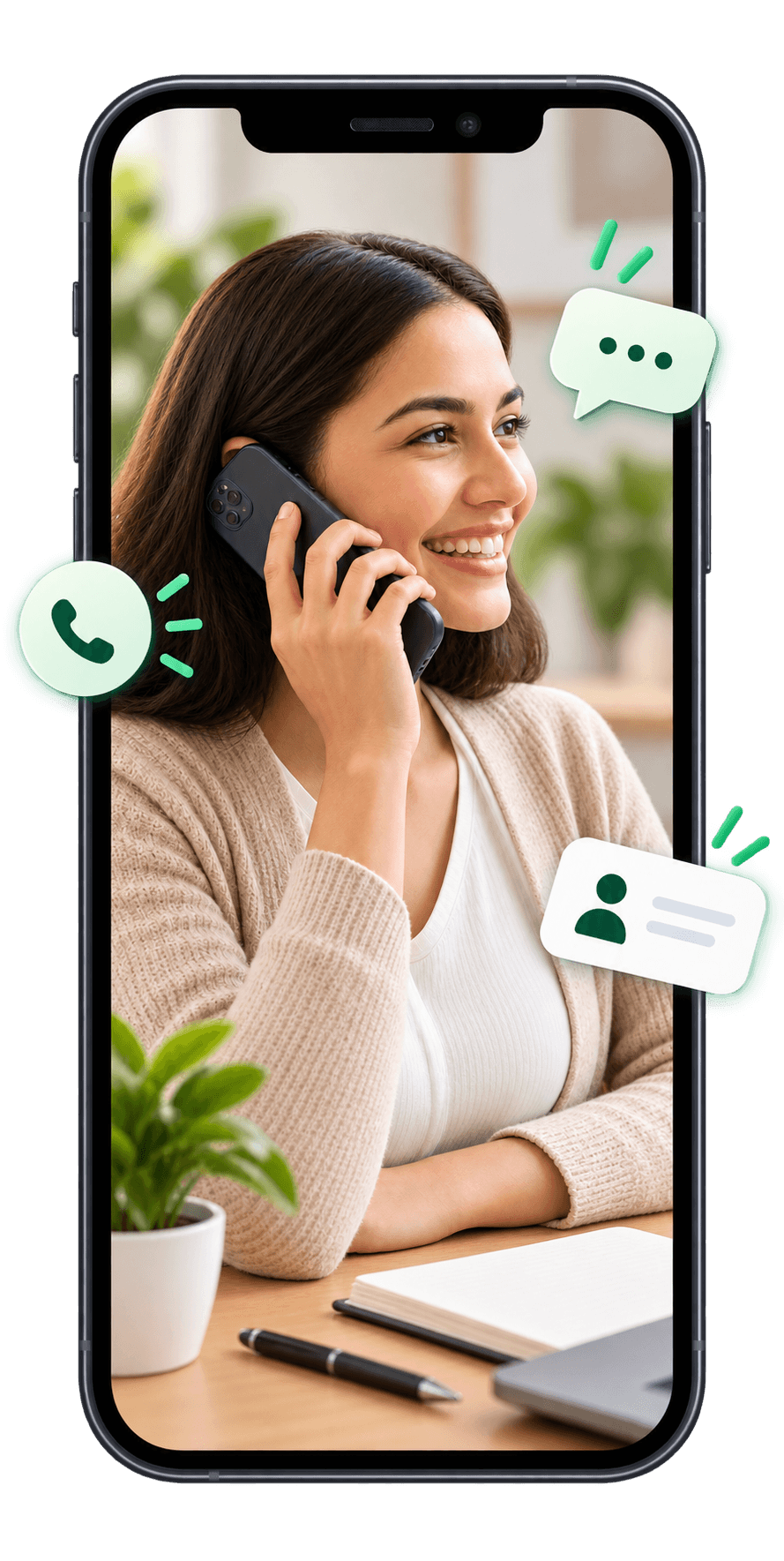 A parent making a phone call